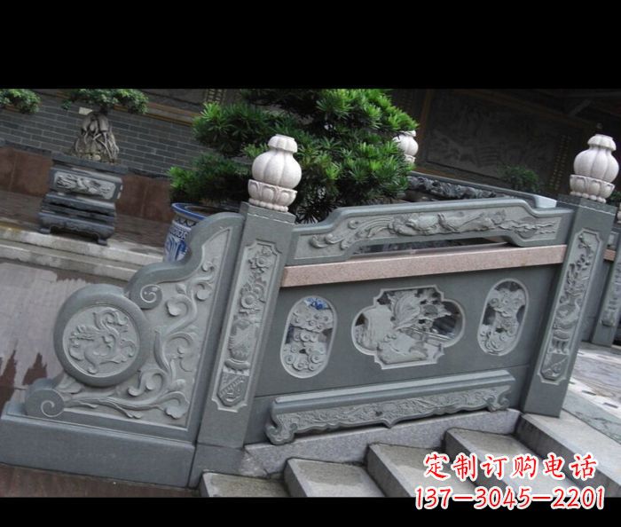 泰州园林景观大理石栏板雕塑 (6)