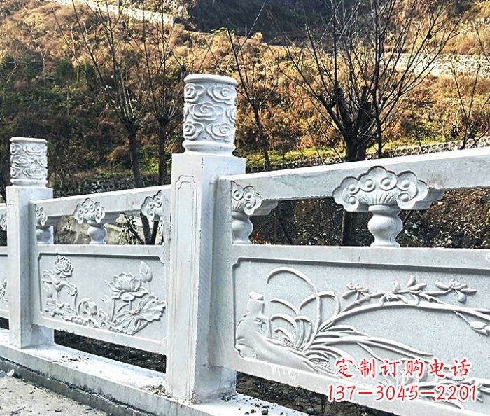 泰州园林景观大理石栏板石雕 (7)