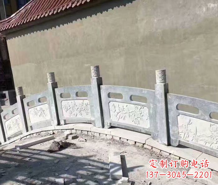 泰州园林景观大理石桥栏板石雕 (5)