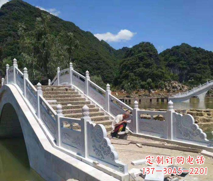 泰州园林景观大理石桥栏板石雕_1