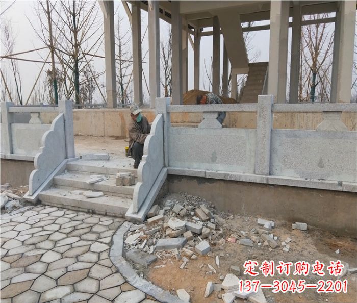 泰州园林景观大理石桥栏板石雕_2 (2)