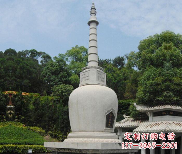 泰州园林景观大理石舍利塔石雕