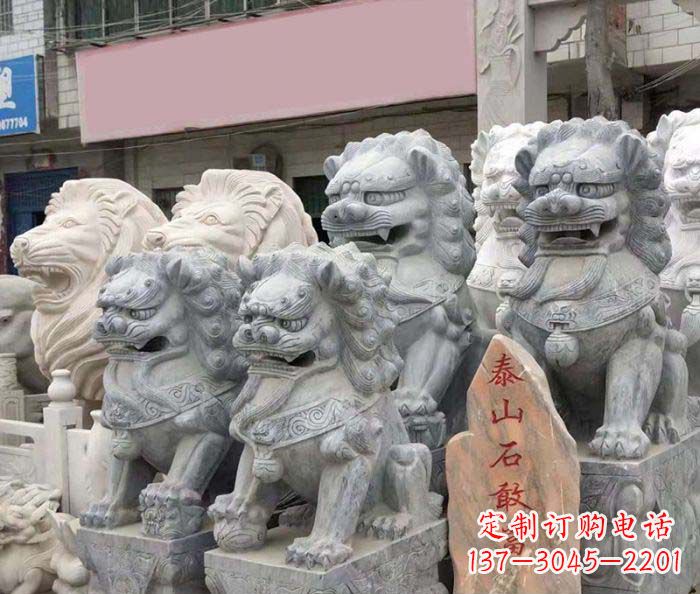 泰州园林景观仿古狮子石雕