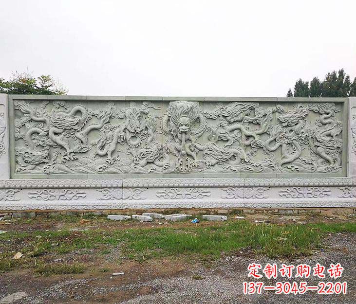 泰州园林九龙壁景观石雕