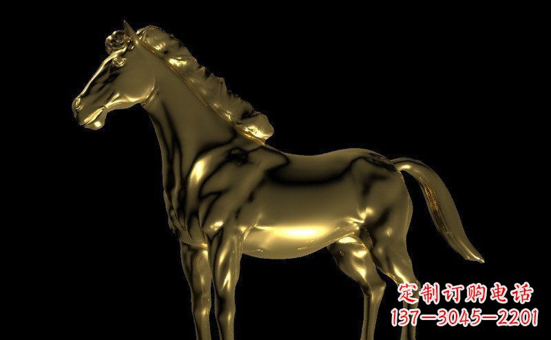 泰州园林马动物景观铜雕