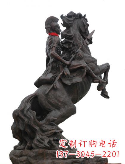 泰州战士与马 铸铜雕塑