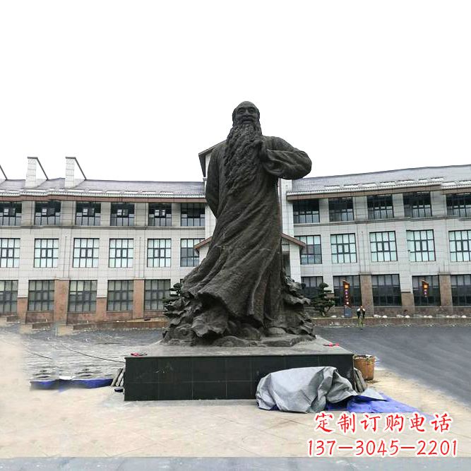 泰州张大千铜雕塑像-景区广场名人雕塑