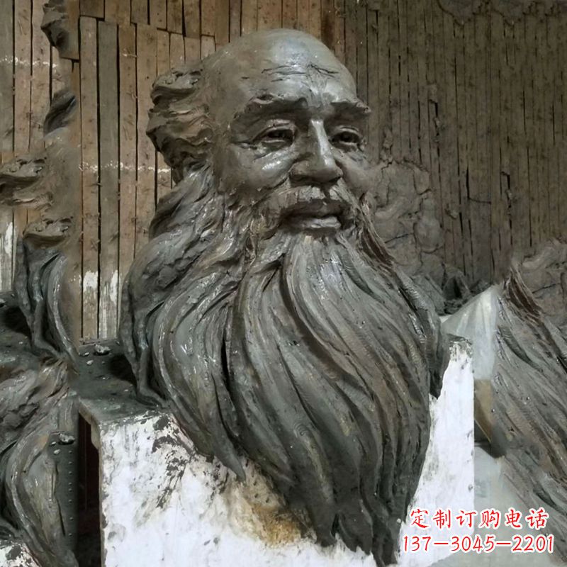 泰州张大千头像雕塑泥稿