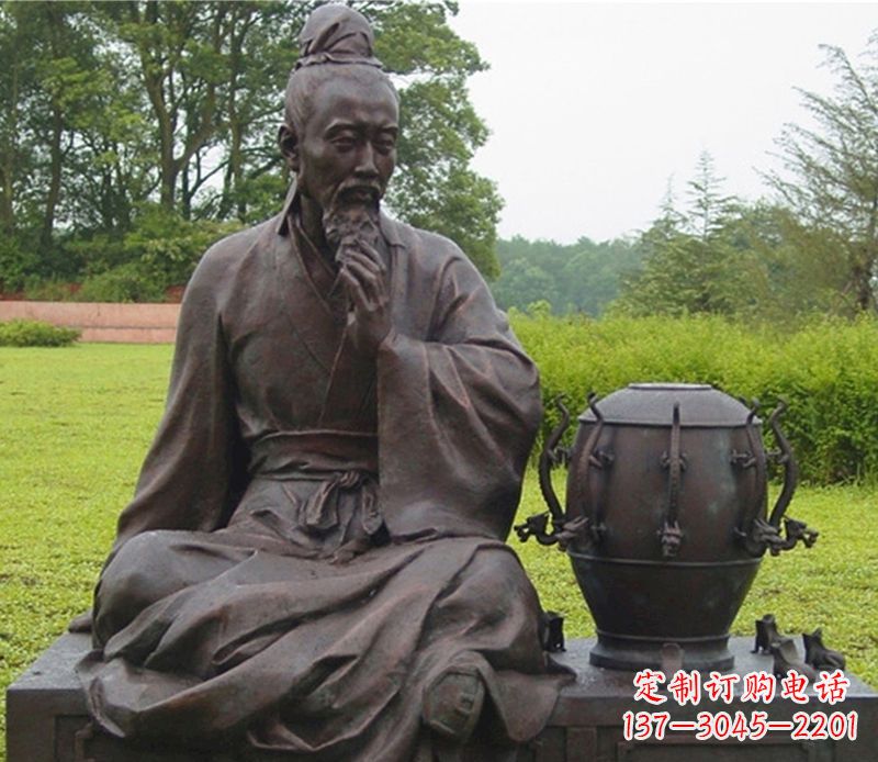 泰州张衡科学家铜雕