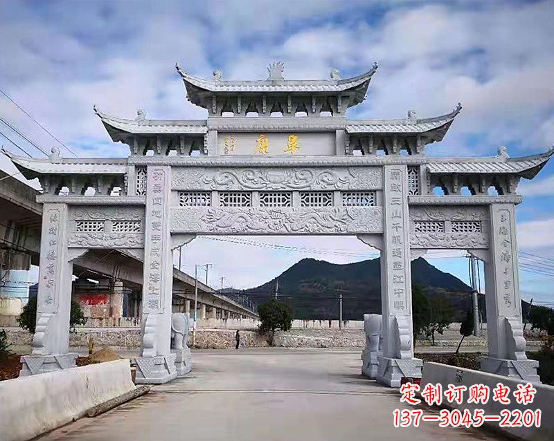 泰州张掖石雕牌坊雕刻