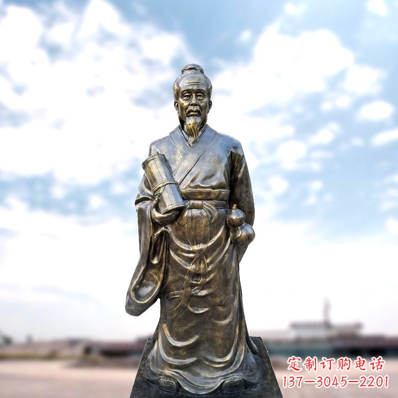 泰州张仲景仿铜雕像
