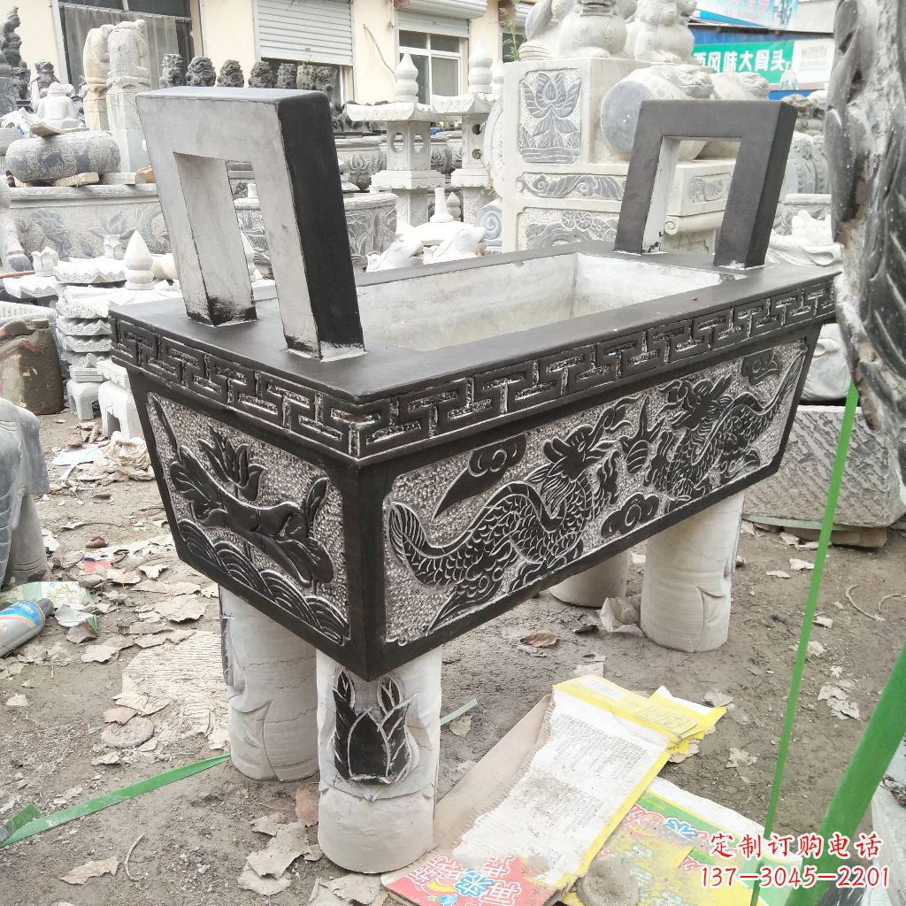 泰州长方形石雕香炉