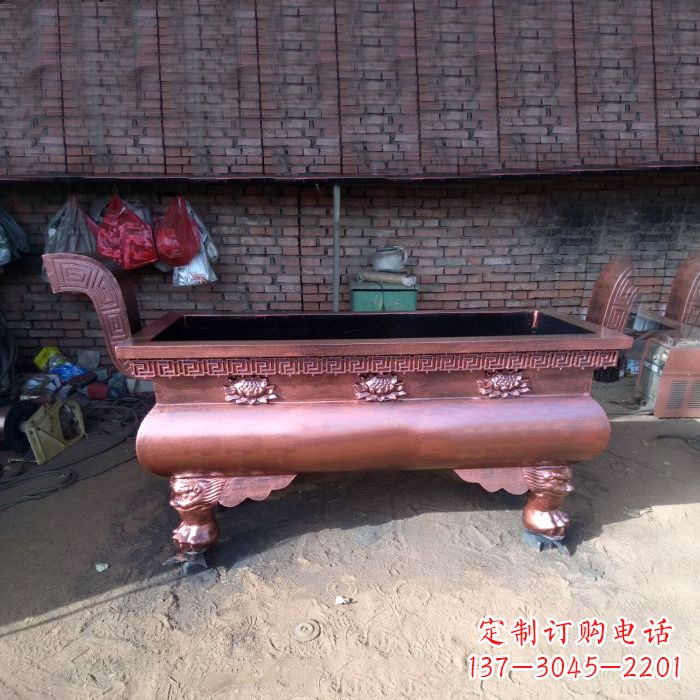 泰州长方形铜香炉