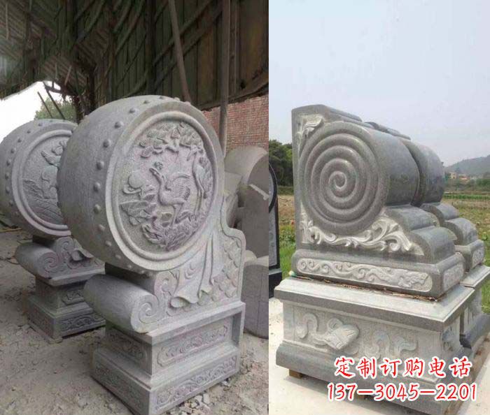 泰州招财抱鼓石大理石门墩