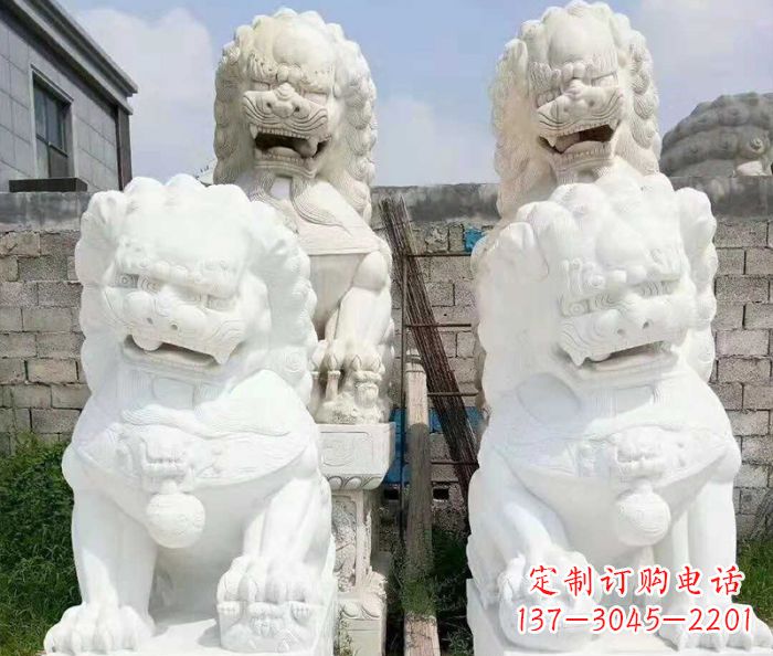 泰州招财动物汉白玉狮子石雕