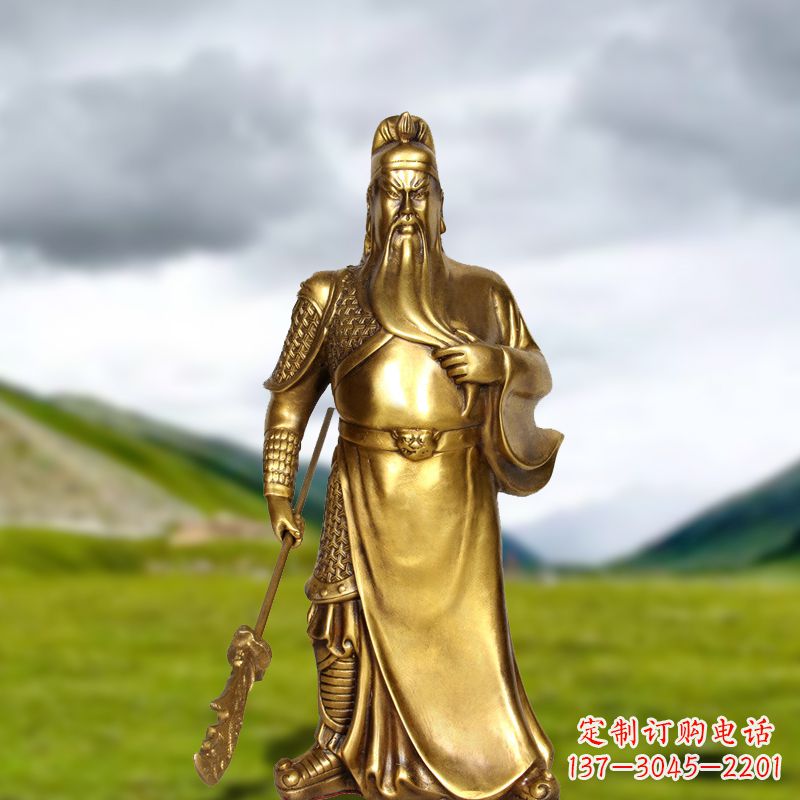 泰州招财关公铜雕像