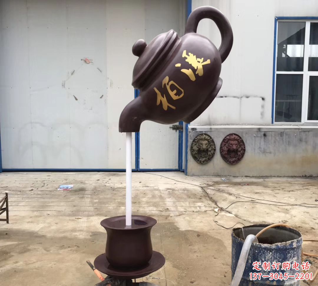 泰州招财进宝茶壶喷泉景观雕塑