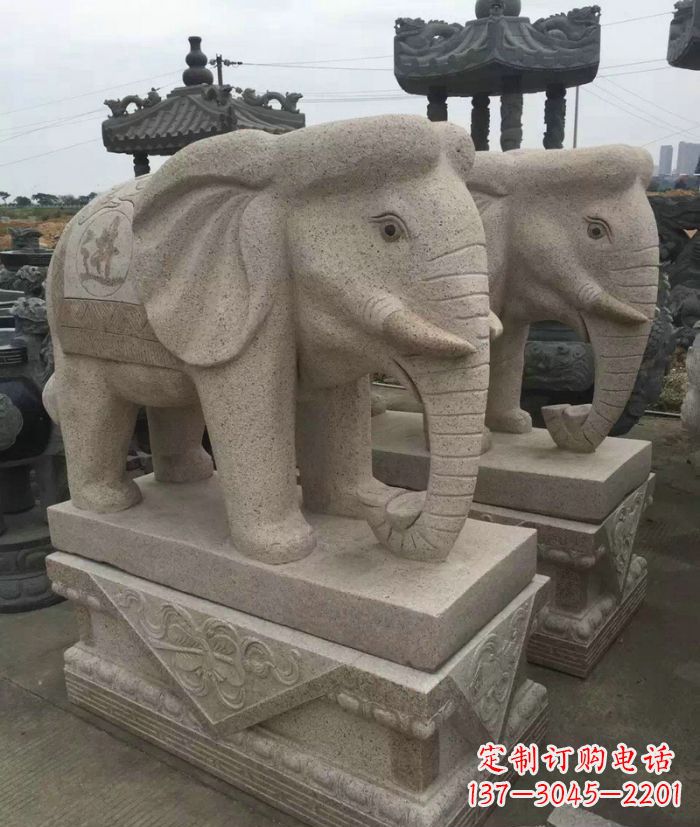 泰州招财进宝大理石大象石雕