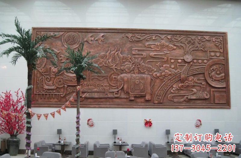 泰州招财进宝大象铜浮雕