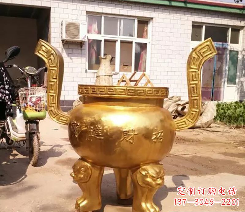 泰州招财进宝香炉铜雕