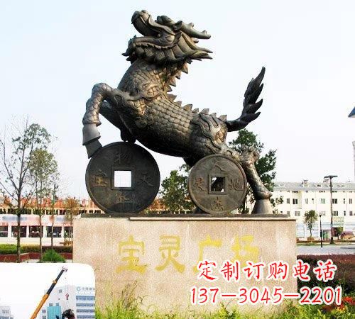 泰州招财麒麟铜雕