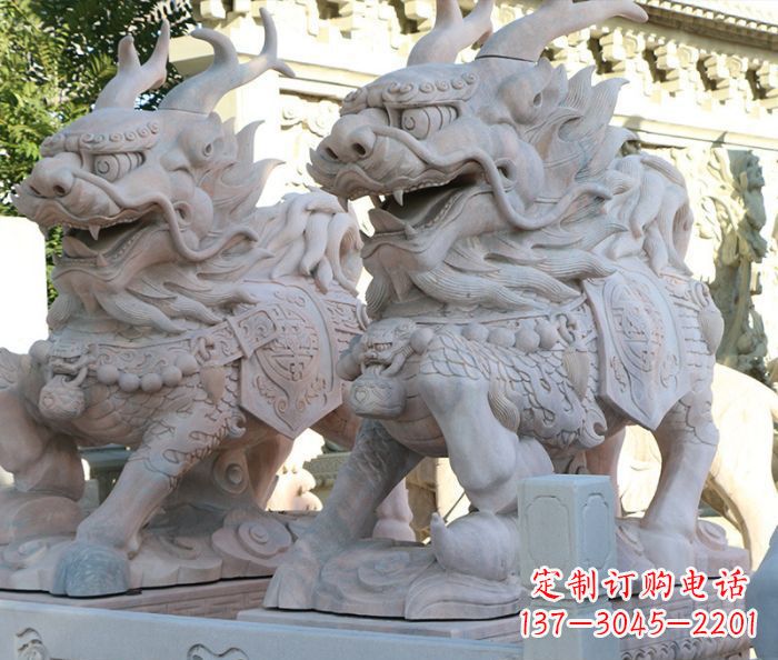 泰州招财瑞兽麒麟石雕 (2)