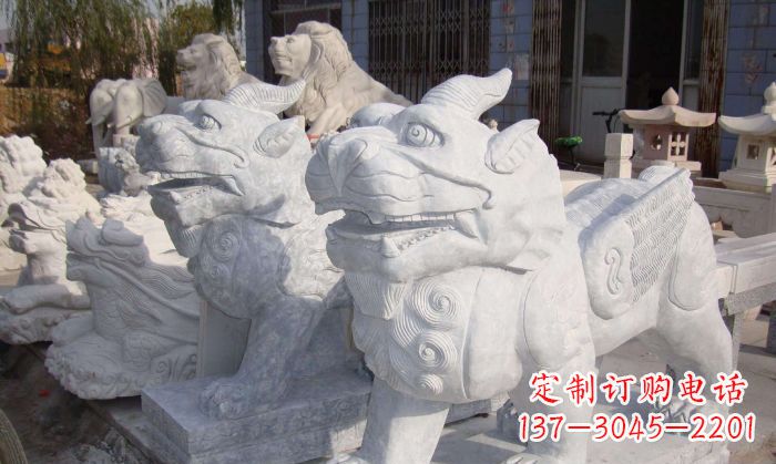 泰州招财神兽大理石貔貅石雕