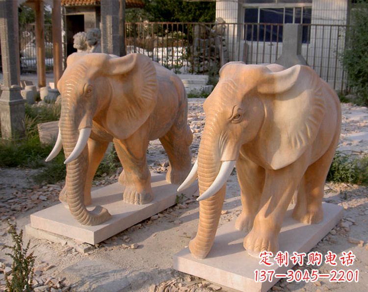 泰州招财石雕大象