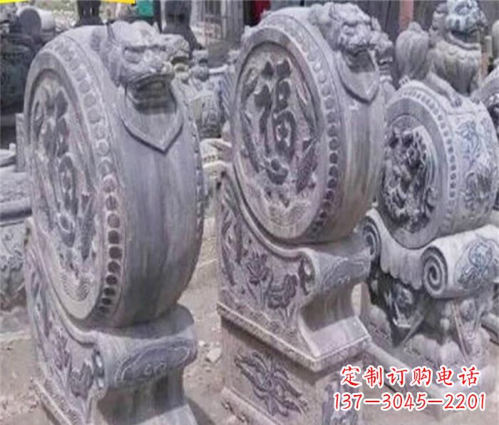 泰州招财石门墩仿古抱鼓石
