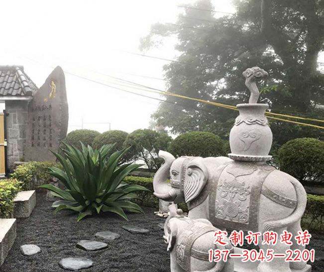泰州招财驮宝大象石雕