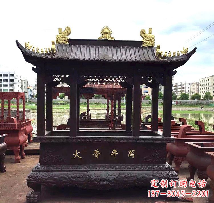 泰州招财香炉铜雕