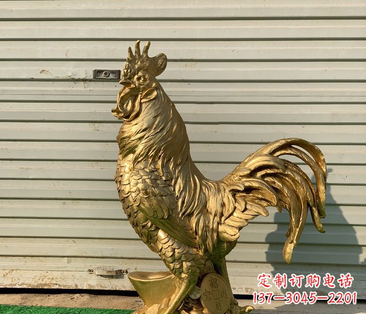 泰州招财元宝公鸡铜雕