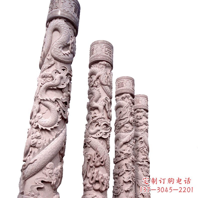 泰州中国传统龙柱石雕