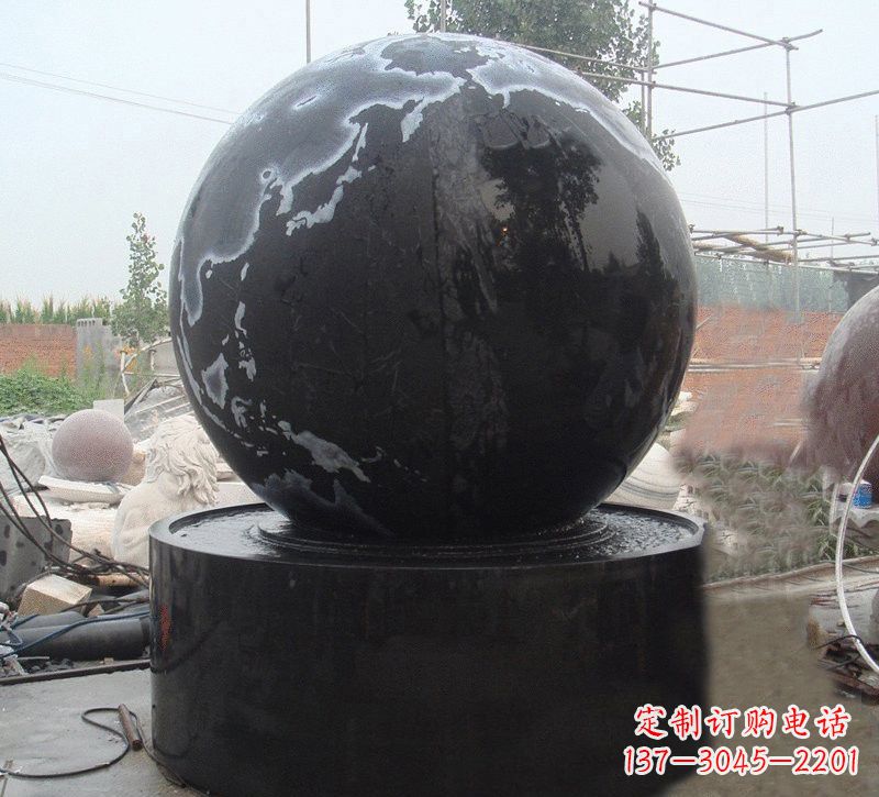 泰州中国黑风水球石雕