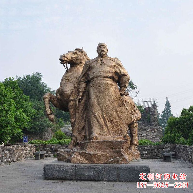泰州中国历史名人明太祖朱元璋铜雕像