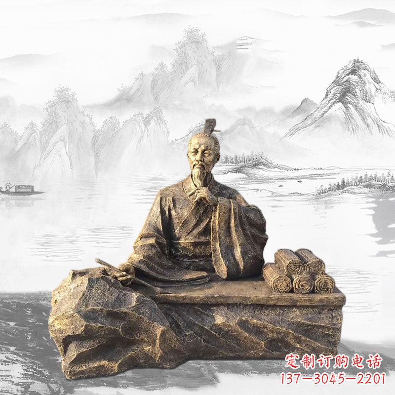 泰州中国历史名人西汉史学家司马迁雕塑