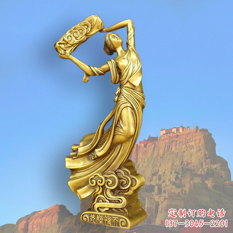 泰州中国上古传说“女娲补天”铸铜雕塑