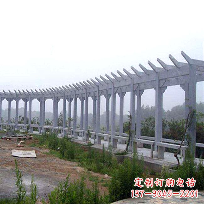 泰州中式花架石雕长廊