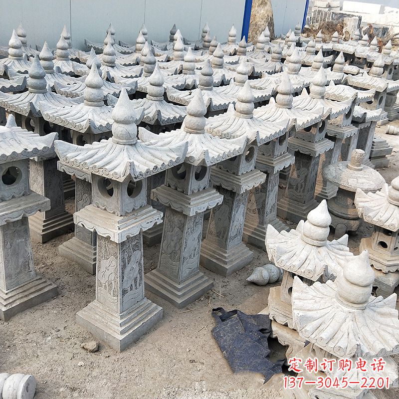 泰州中式青石灯笼雕塑