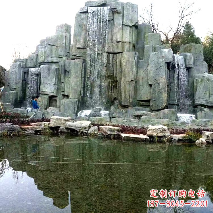 泰州中式园林流水假山雕塑