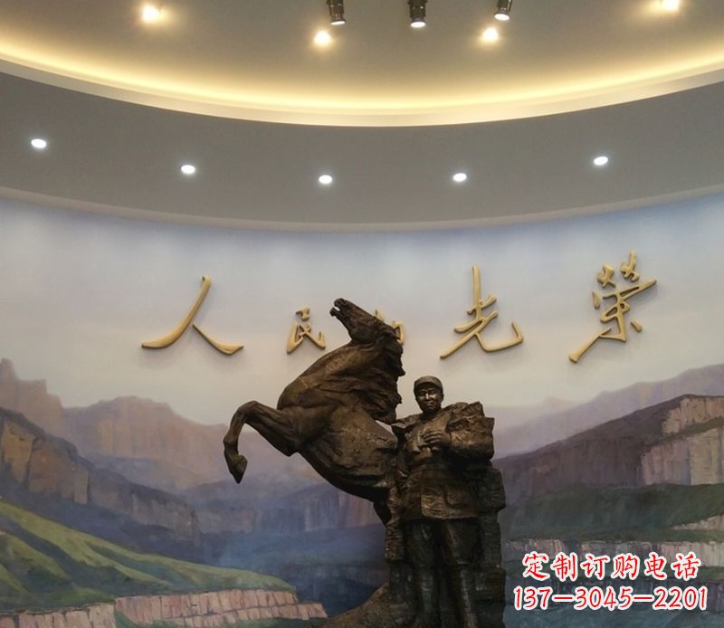 泰州朱德人物景观铜雕