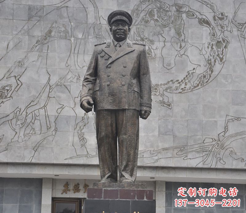 泰州朱德人物铜雕