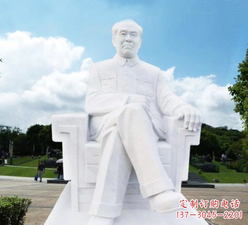 泰州朱德坐式伟人石雕