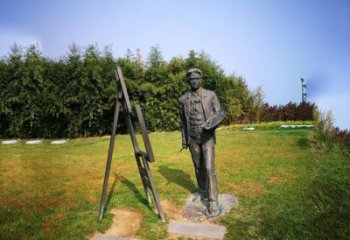 泰州徐悲鸿城市雕塑公园铜雕像