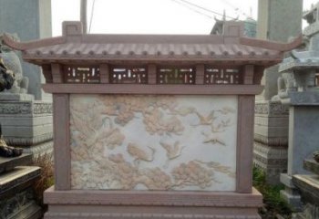 泰州园林景观松鹤石浮雕影壁