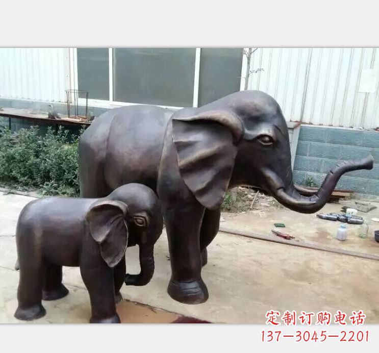 泰州铸铜公园大象雕塑