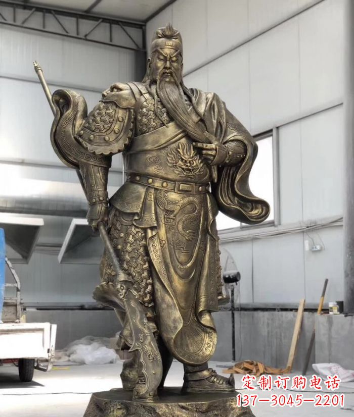 泰州铸铜关公雕塑