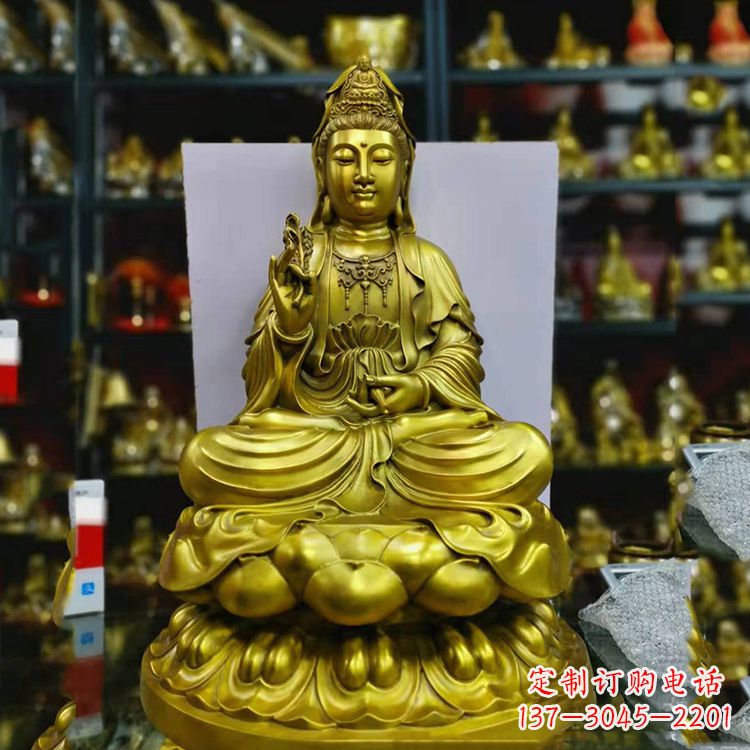 泰州铸铜观音菩萨佛像雕塑