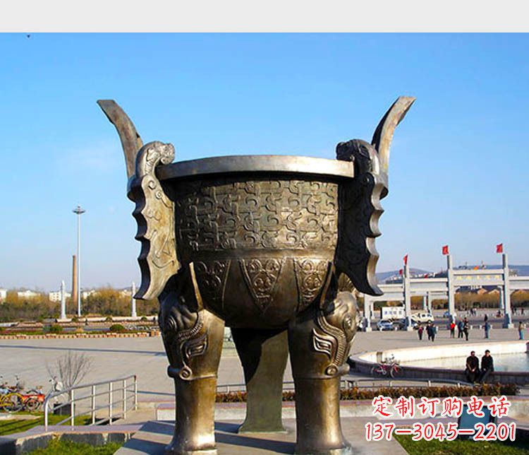 泰州铸铜广场圆形景观香炉