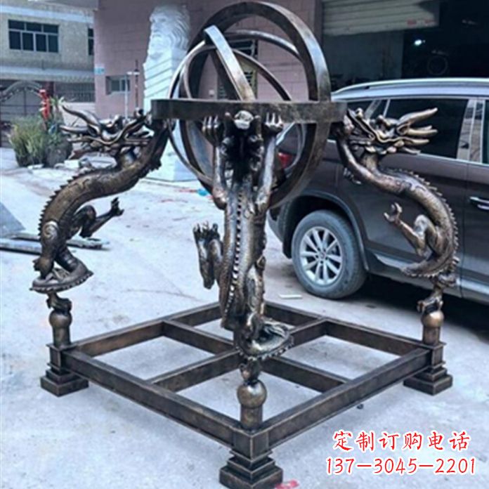 泰州铸铜浑天仪景观雕塑摆件
